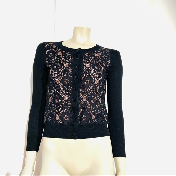 Banana Republic Sweaters - BANANA REPUBLIC Lace Black Cardigan